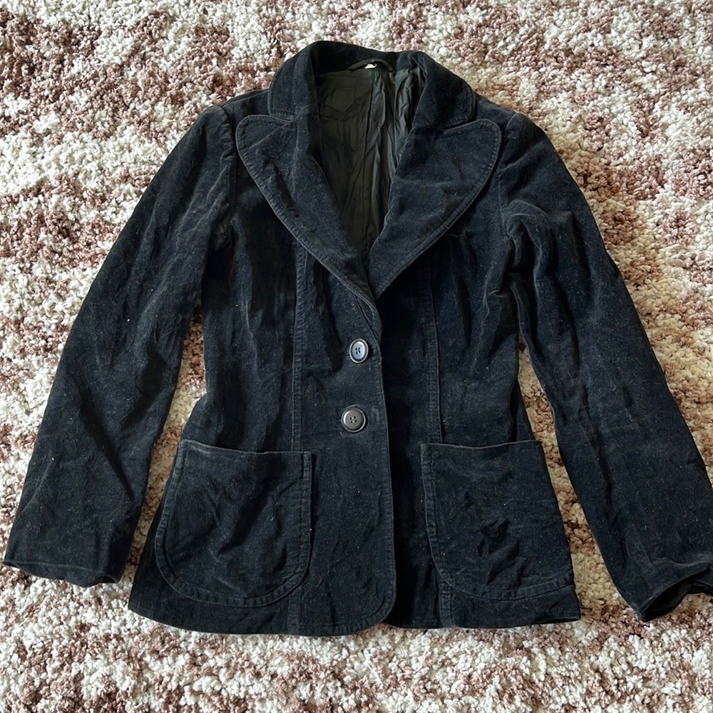 Vintage Ellcont Black Velvet Blazer